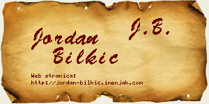 Jordan Bilkić vizit kartica